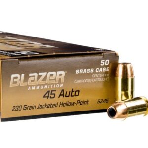 50 Rounds of .45 ACP Ammo by Blazer Brass – 230gr JHP