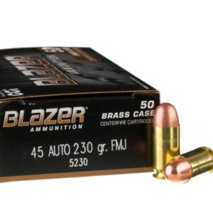 50 Rounds of .45 ACP Ammo by Blazer Brass – 230gr FMJ