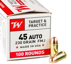 500 Rounds of .45 ACP Ammo by Winchester – 230gr FMJ