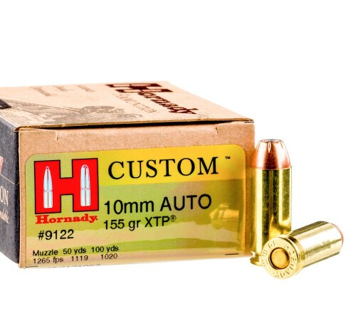 200 Rounds of 10mm Ammo by Hornady Custom - 155gr JHP