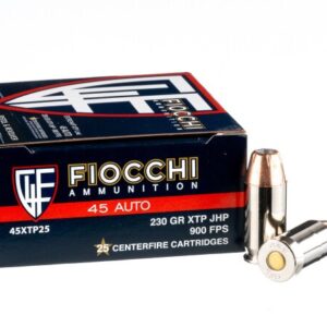 25 Rounds of .45 ACP Ammo by Fiocchi – 230gr JHP