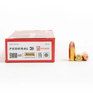 1000 Rounds of 9mm Ammo by Federal – 115gr FMJ