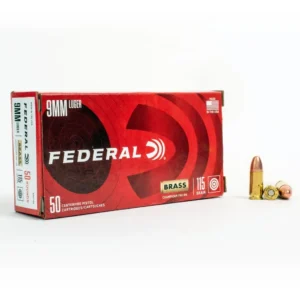 1000 Rounds of 9mm Ammo by Federal – 115gr FMJ