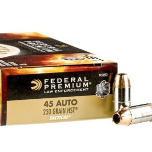 50 Rounds of .45 ACP Ammo by Federal – 230gr JHP HST LE