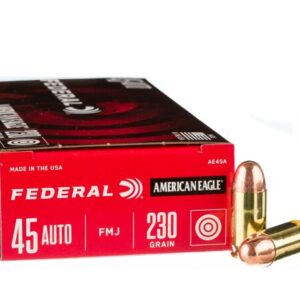 50 Rounds of .45 ACP Ammo by Federal American Eagle – 230gr FMJ