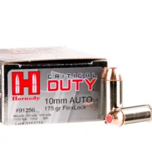 20 Rounds of 10mm Ammo by Hornady Critical Duty – 175 Grain FTX