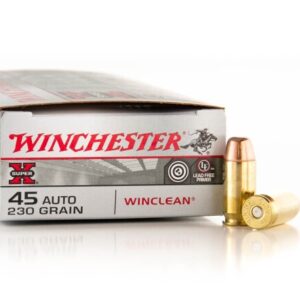 50 Rounds of .45 ACP Ammo by Winchester WinClean – 230gr BEB – LE Trade-In