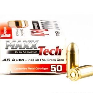 50 Rounds of .45 ACP Ammo by MAXX Tech – 230gr FMJ