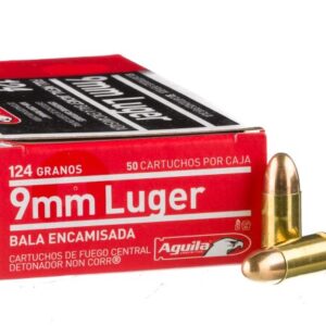 1000 Rounds of 9mm Ammo by Aguila – 124gr FMJ