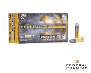 Federal Gold Medal HV Match .22LR 40gr. Solid 50rds